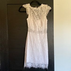 White floral lace dress